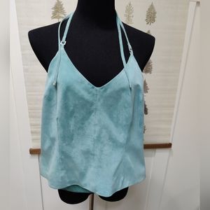 Vintage Nine West Leather Halter Top - 2